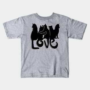 Cat Lover Design, Cute Kitty Graphic Design Love Kids T-Shirt